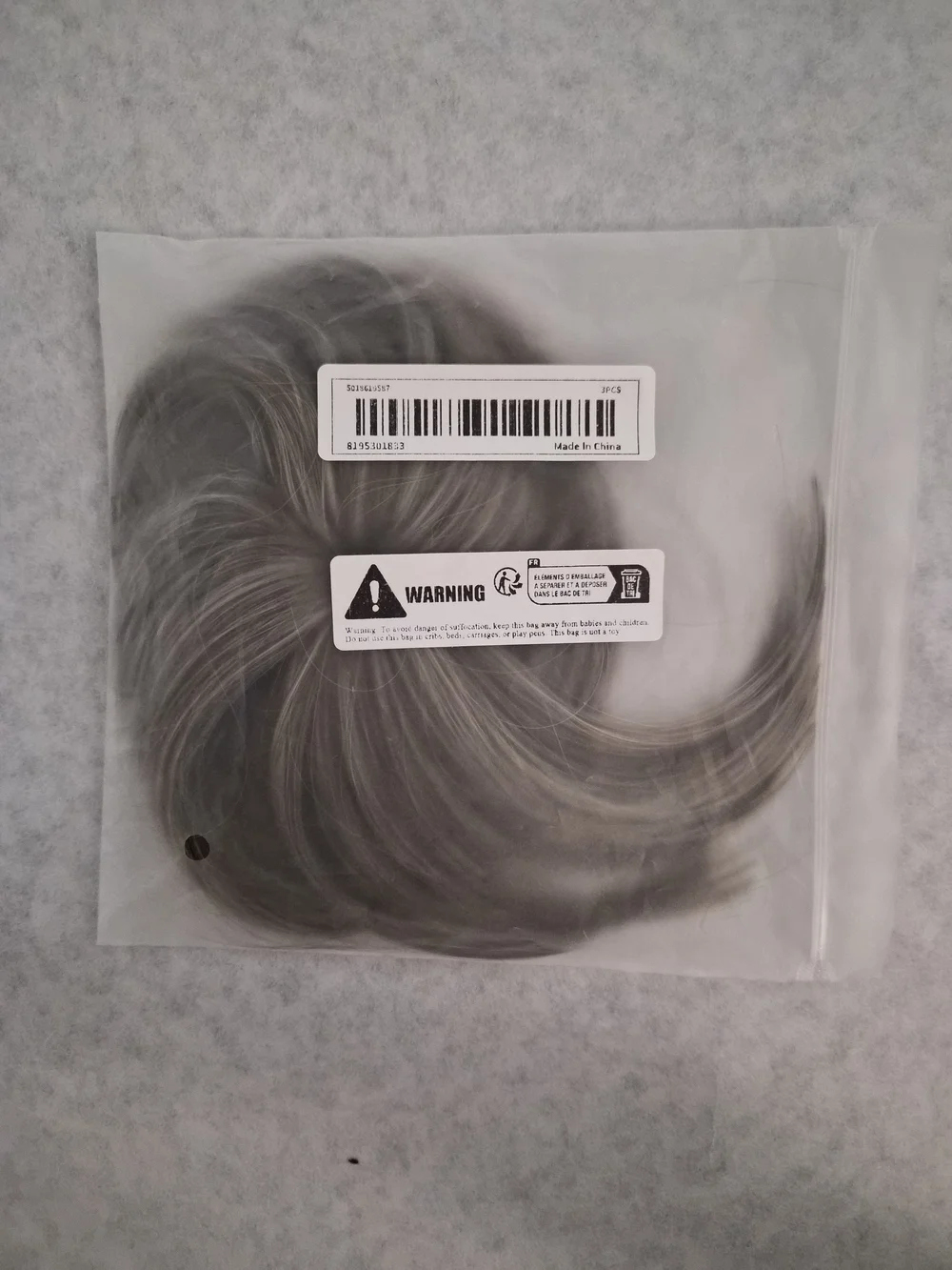 NIP 13” Amazon Synthetic Crown Hair Topper w/ Wispy Bangs Brown Highlight
